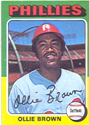 1975 Topps Mini Baseball Cards      596     Ollie Brown